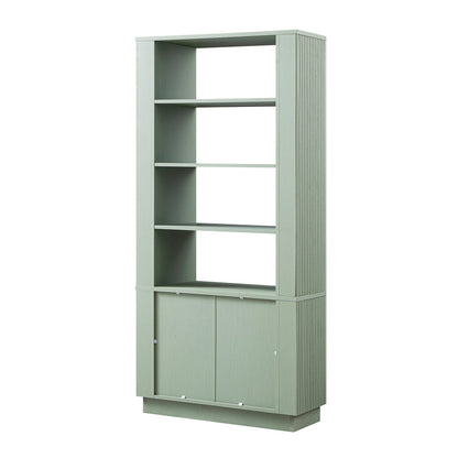 Bibliothèque Maru avec armoire, vert sauge