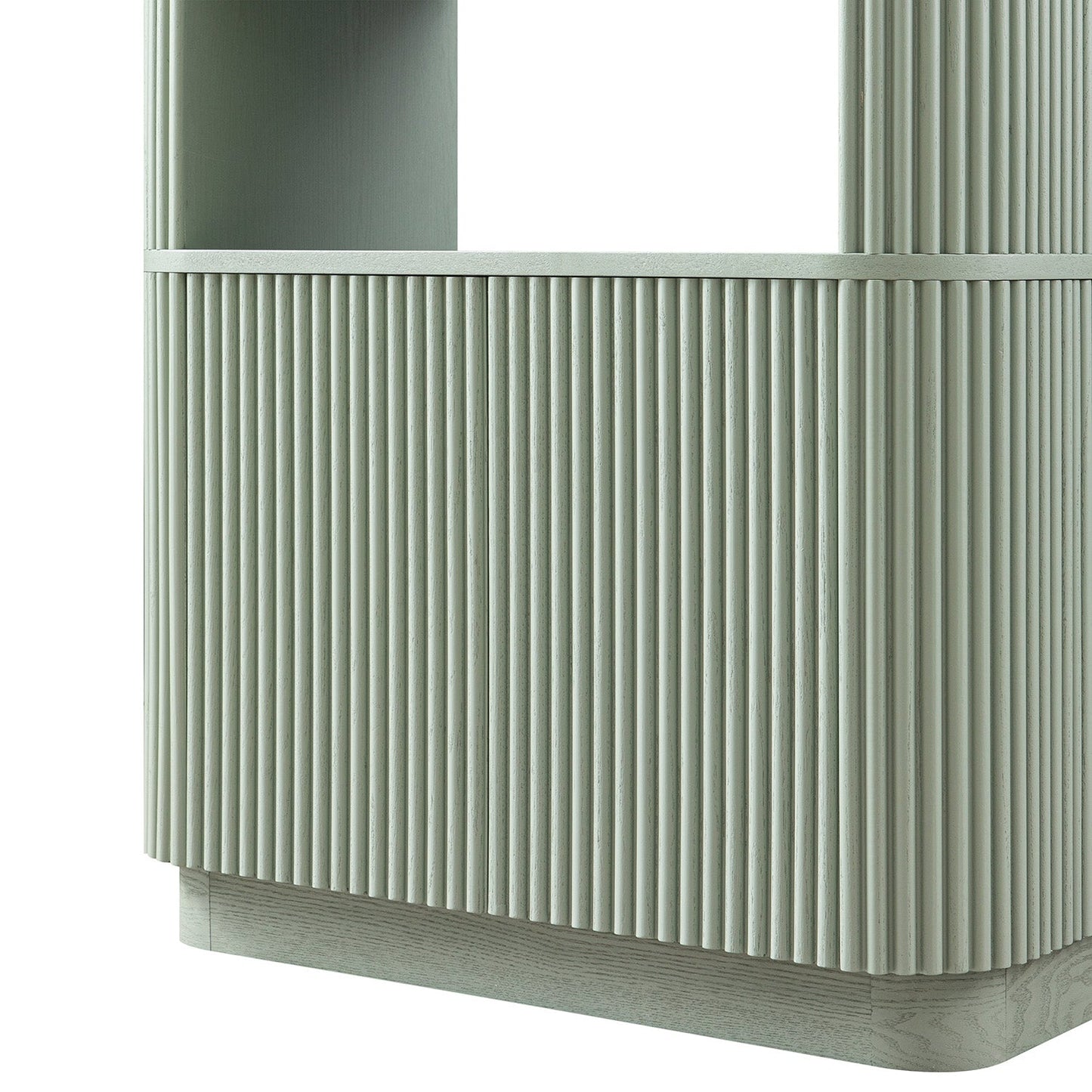 Bibliothèque Maru avec armoire, vert sauge