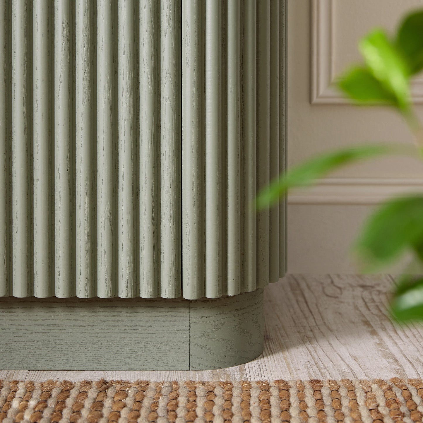 Bibliothèque Maru avec armoire, vert sauge