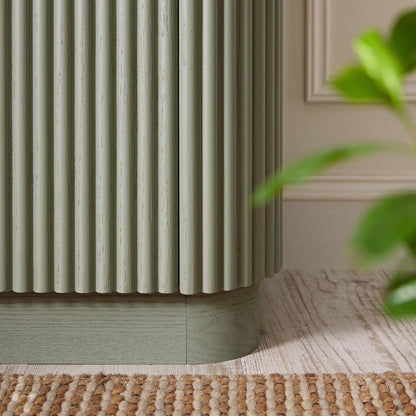 Bibliothèque Maru avec armoire, vert sauge