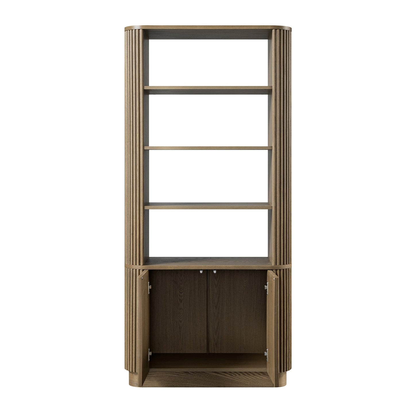 Bibliothèque Maru avec armoire, chêne argenté