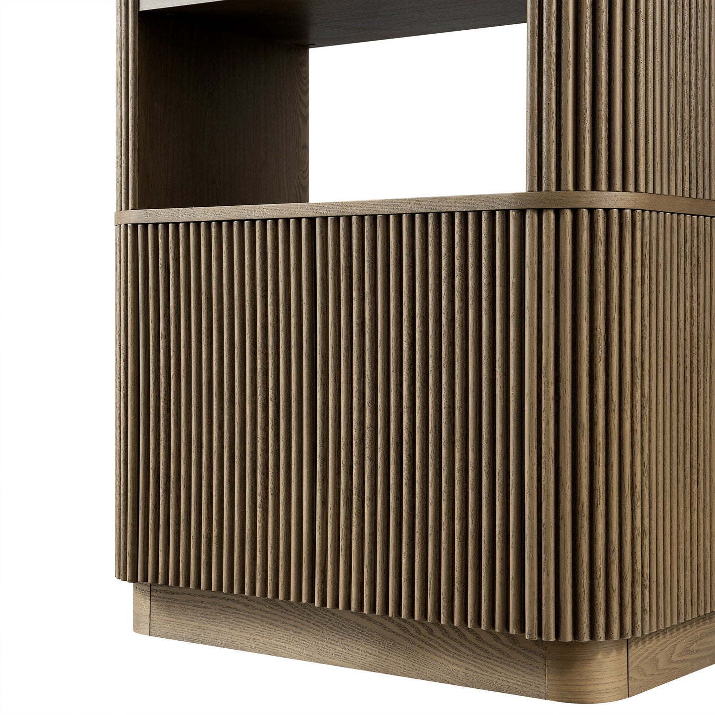 Bibliothèque Maru avec armoire, chêne argenté