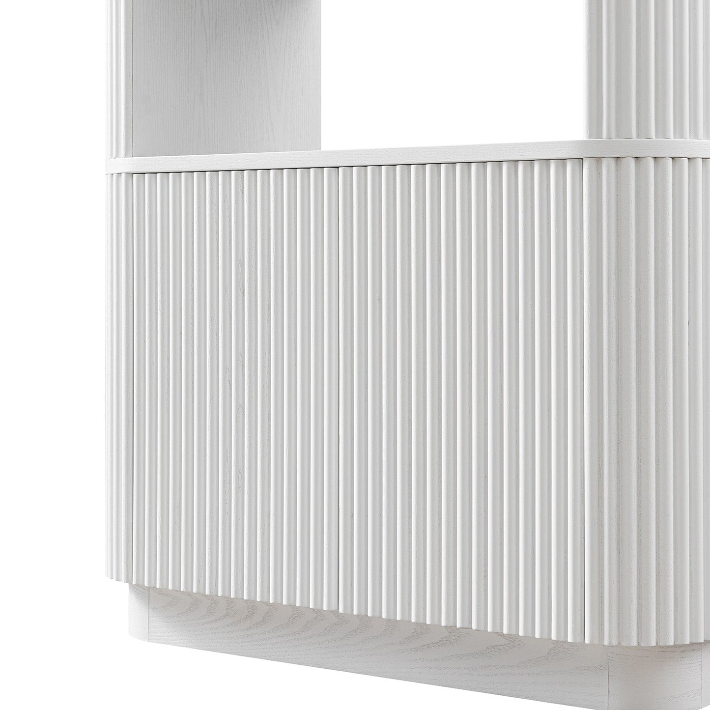 Bibliothèque Maru avec armoire, blanc délavé