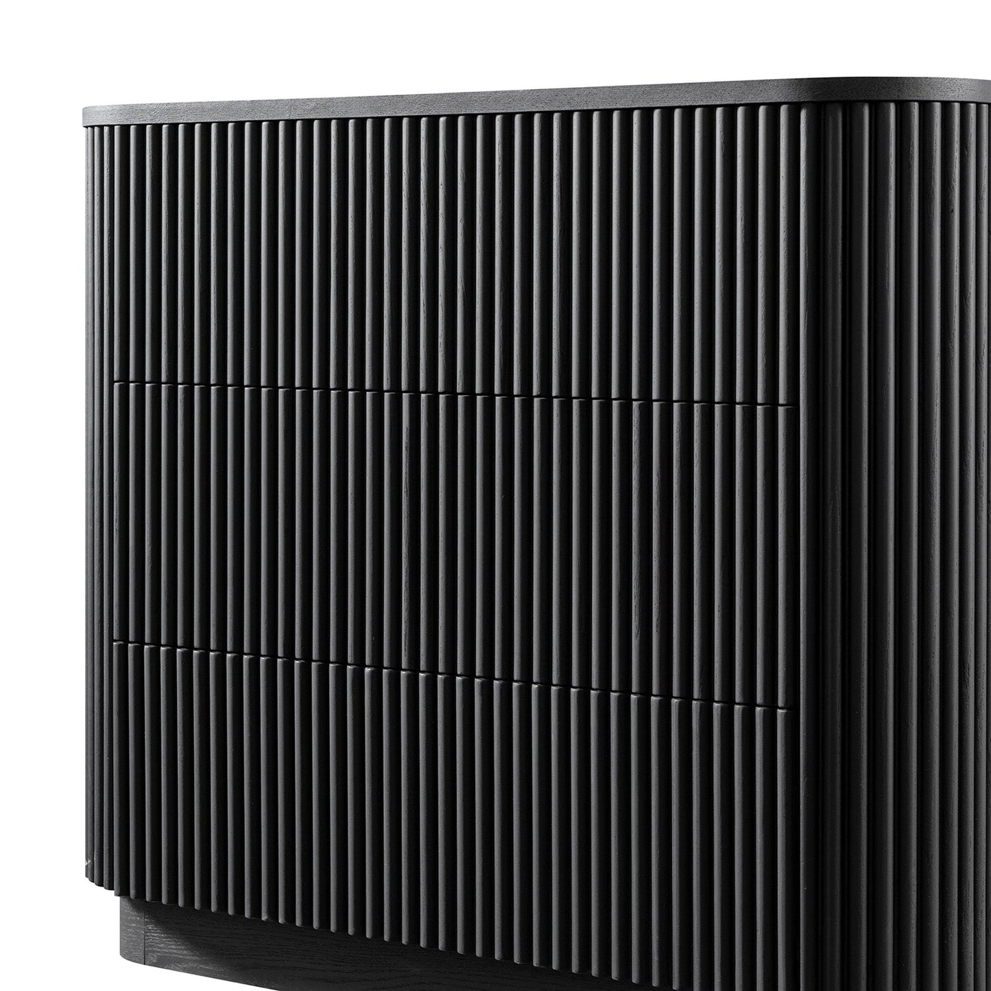 Commode 3 tiroirs Maru, noire