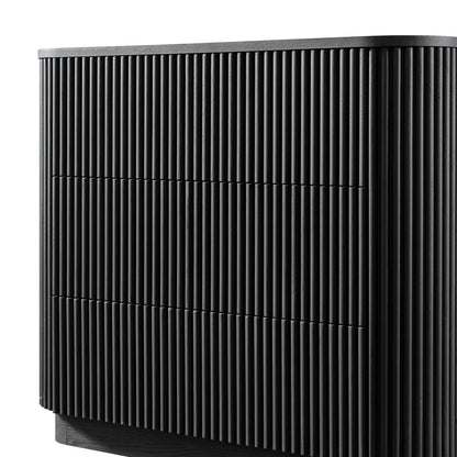 Commode 3 tiroirs Maru, noire