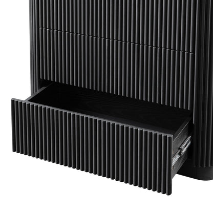 Commode 3 tiroirs Maru, noire