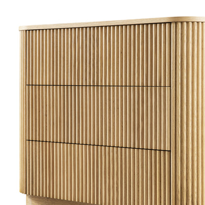 Commode 3 tiroirs Maru, chêne