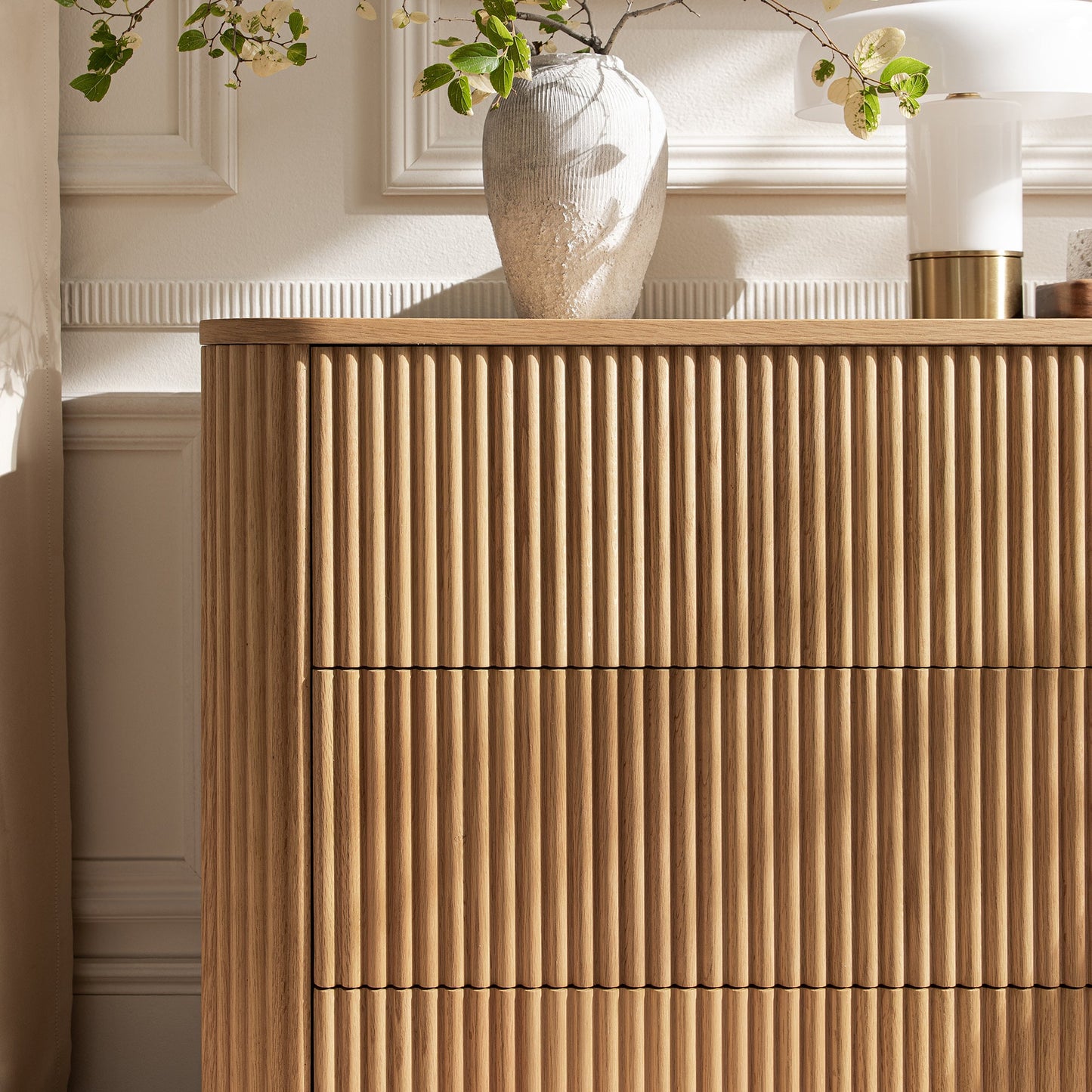 Commode 3 tiroirs Maru, chêne