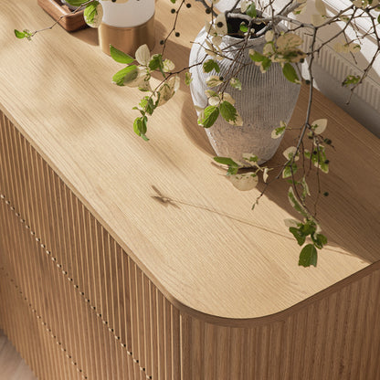 Commode 3 tiroirs Maru, chêne