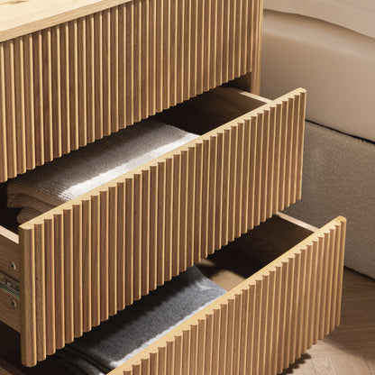 Commode 3 tiroirs Maru, chêne