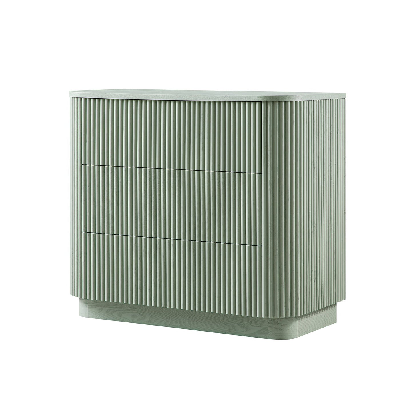 Commode 3 tiroirs Maru, vert sauge