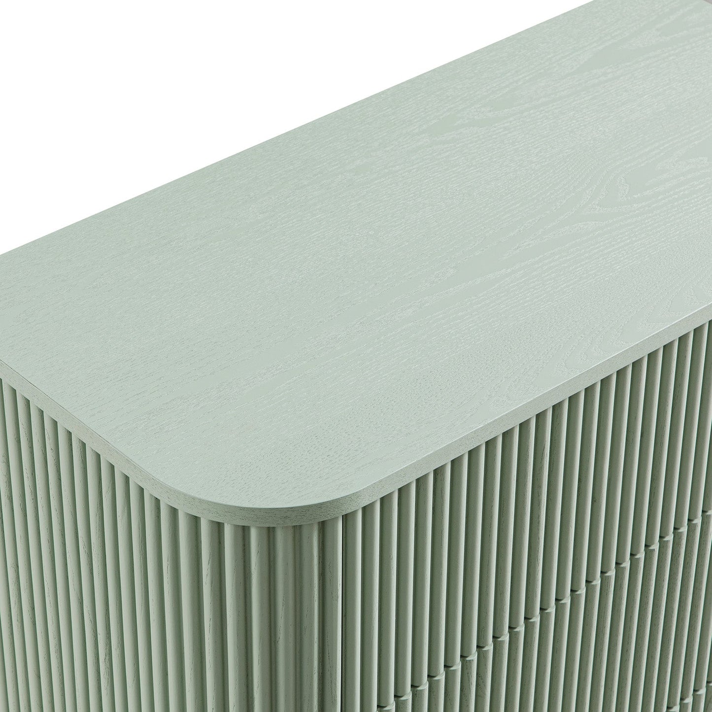 Commode 3 tiroirs Maru, vert sauge