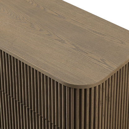 Commode 3 tiroirs Maru, chêne argenté