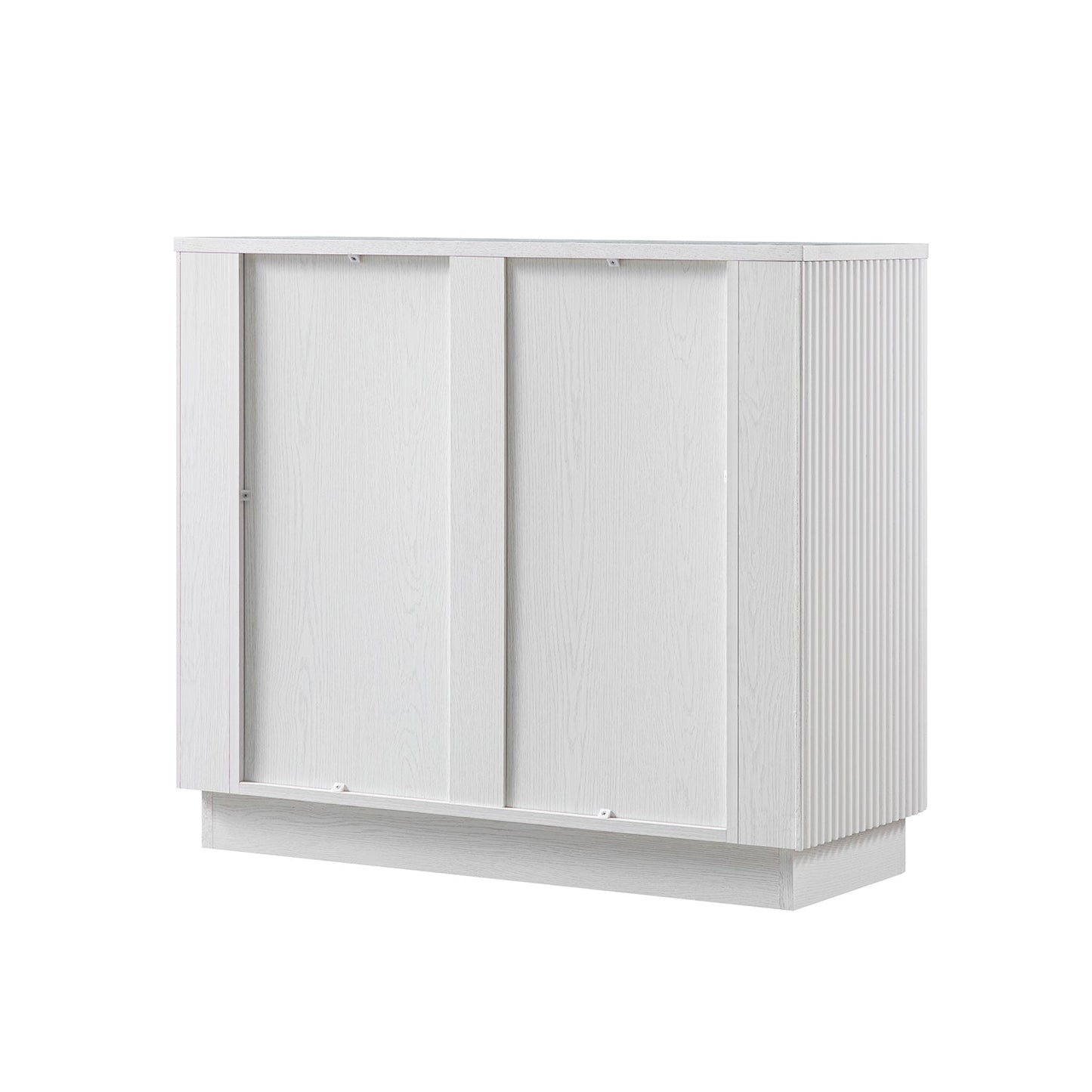 Commode 3 tiroirs Maru, blanc délavé
