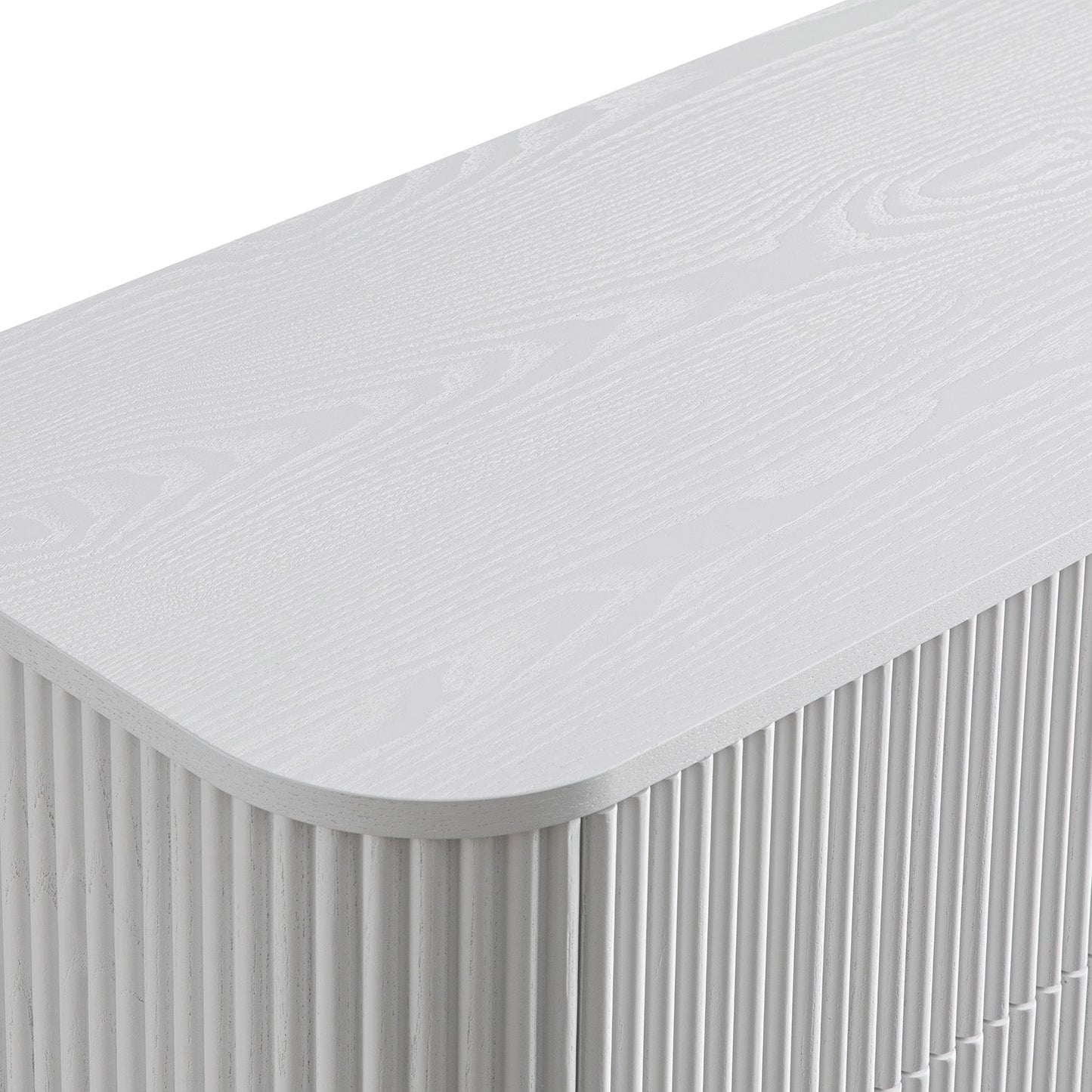 Commode 3 tiroirs Maru, blanc délavé