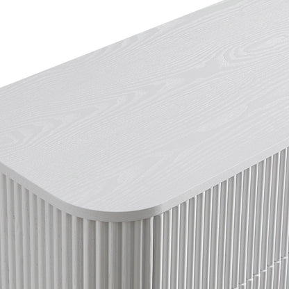 Commode 3 tiroirs Maru, blanc délavé