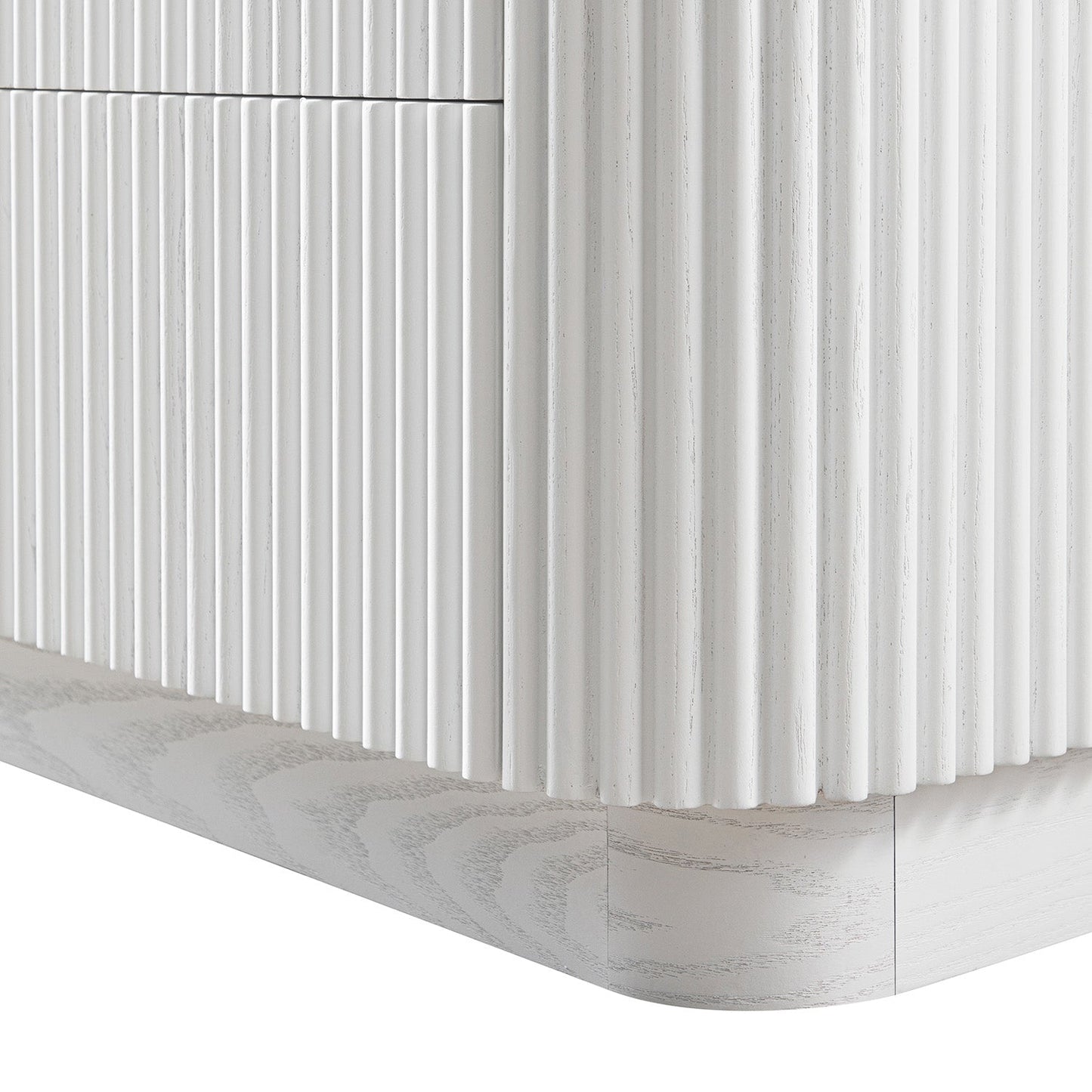 Commode 3 tiroirs Maru, blanc délavé