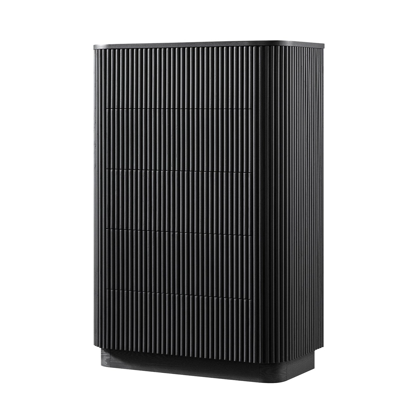 Commode 5 tiroirs Maru, noire