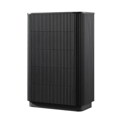 Commode 5 tiroirs Maru, noire