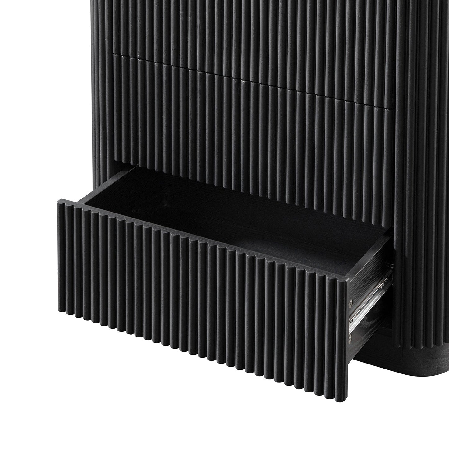 Commode 5 tiroirs Maru, noire