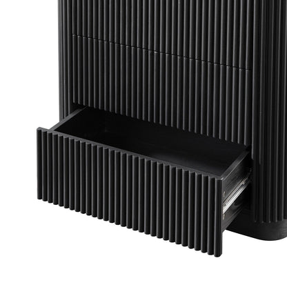 Commode 5 tiroirs Maru, noire