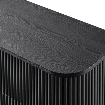 Commode 5 tiroirs Maru, noire