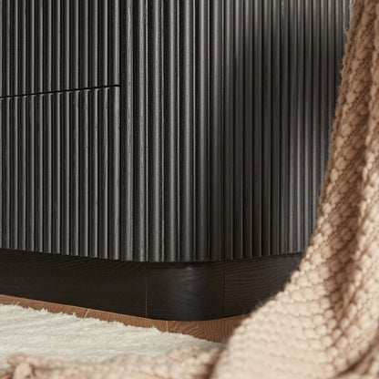 Commode 5 tiroirs Maru, noire