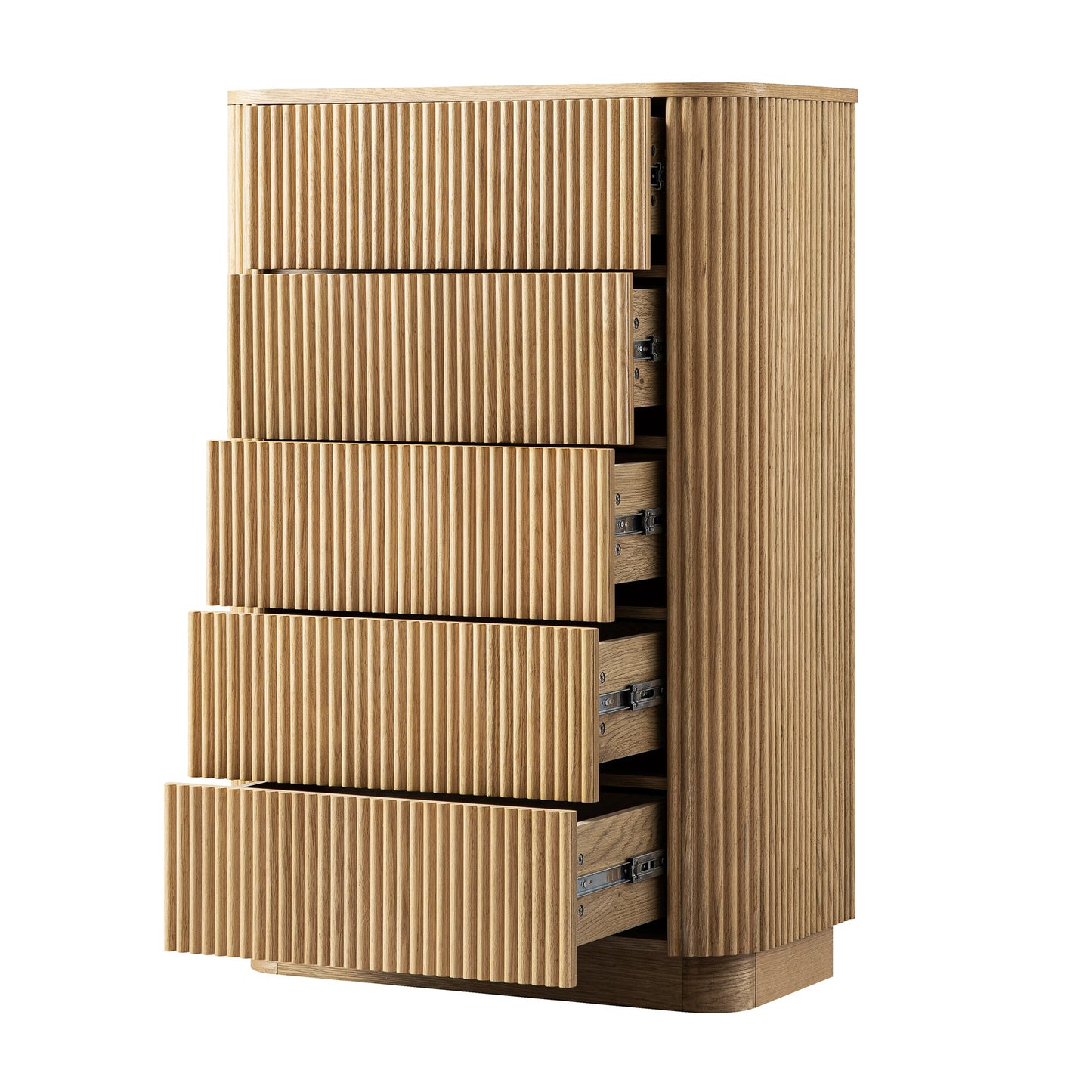 Commode Maru à 5 tiroirs, chêne