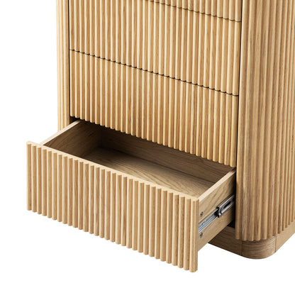 Commode Maru à 5 tiroirs, chêne