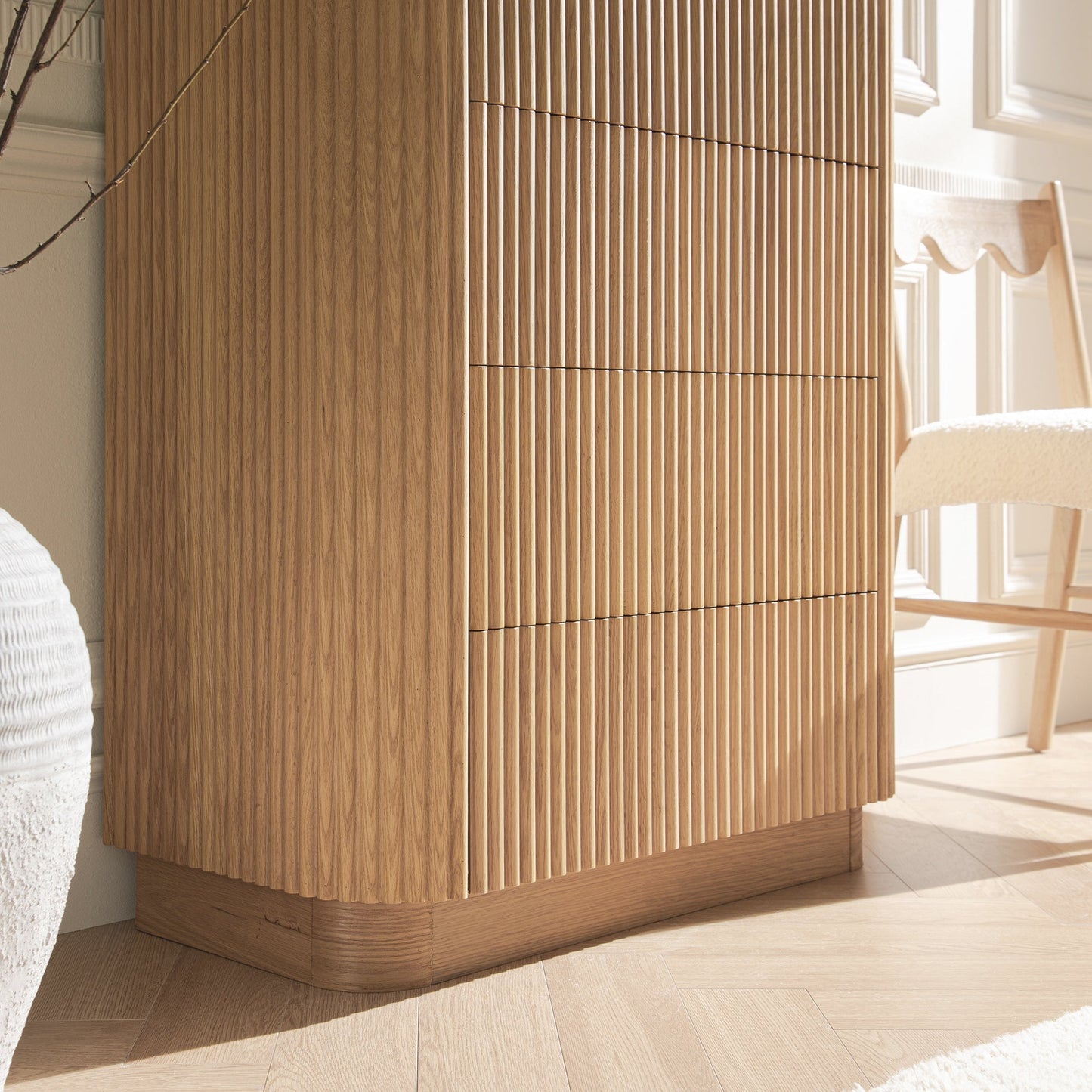 Commode Maru à 5 tiroirs, chêne