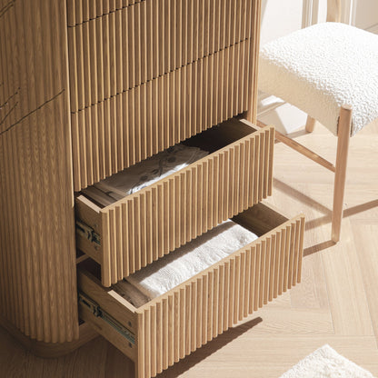 Commode Maru à 5 tiroirs, chêne