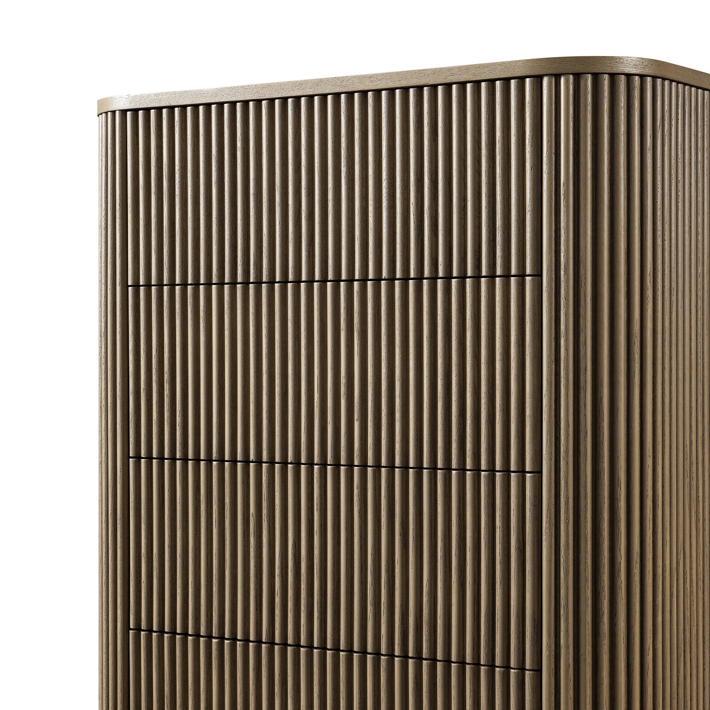 Commode Maru à 5 tiroirs, chêne argenté