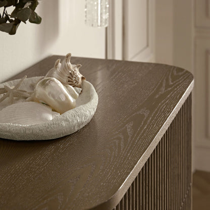 Commode Maru à 5 tiroirs, chêne argenté