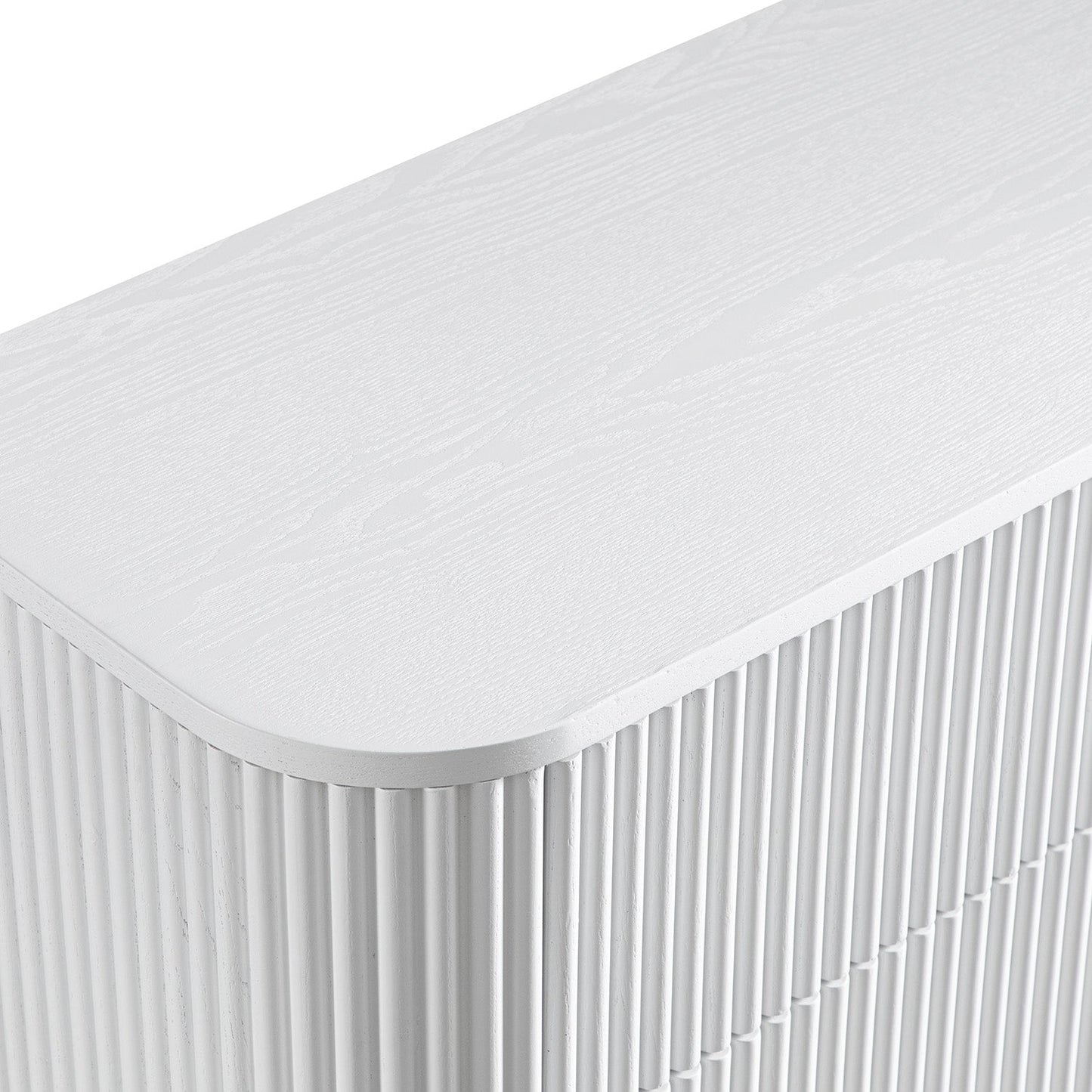 Commode Maru à 5 tiroirs, blanc délavé