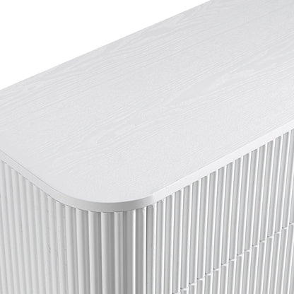 Commode Maru à 5 tiroirs, blanc délavé