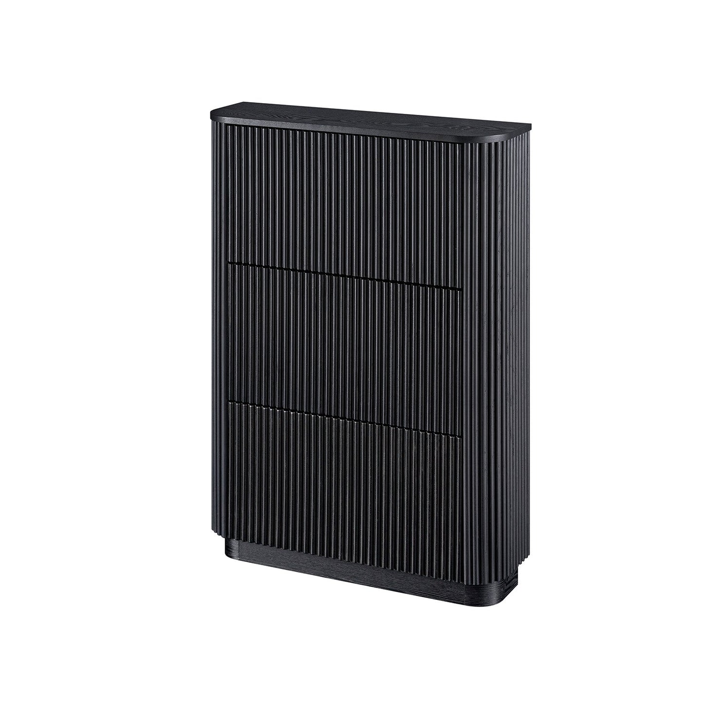 Meuble de rangement à chaussures Maru 3 portes, noir