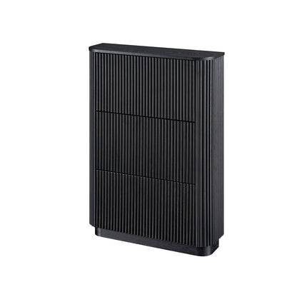 Meuble de rangement à chaussures Maru 3 portes, noir