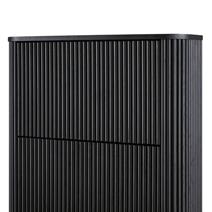 Meuble de rangement à chaussures Maru 3 portes, noir