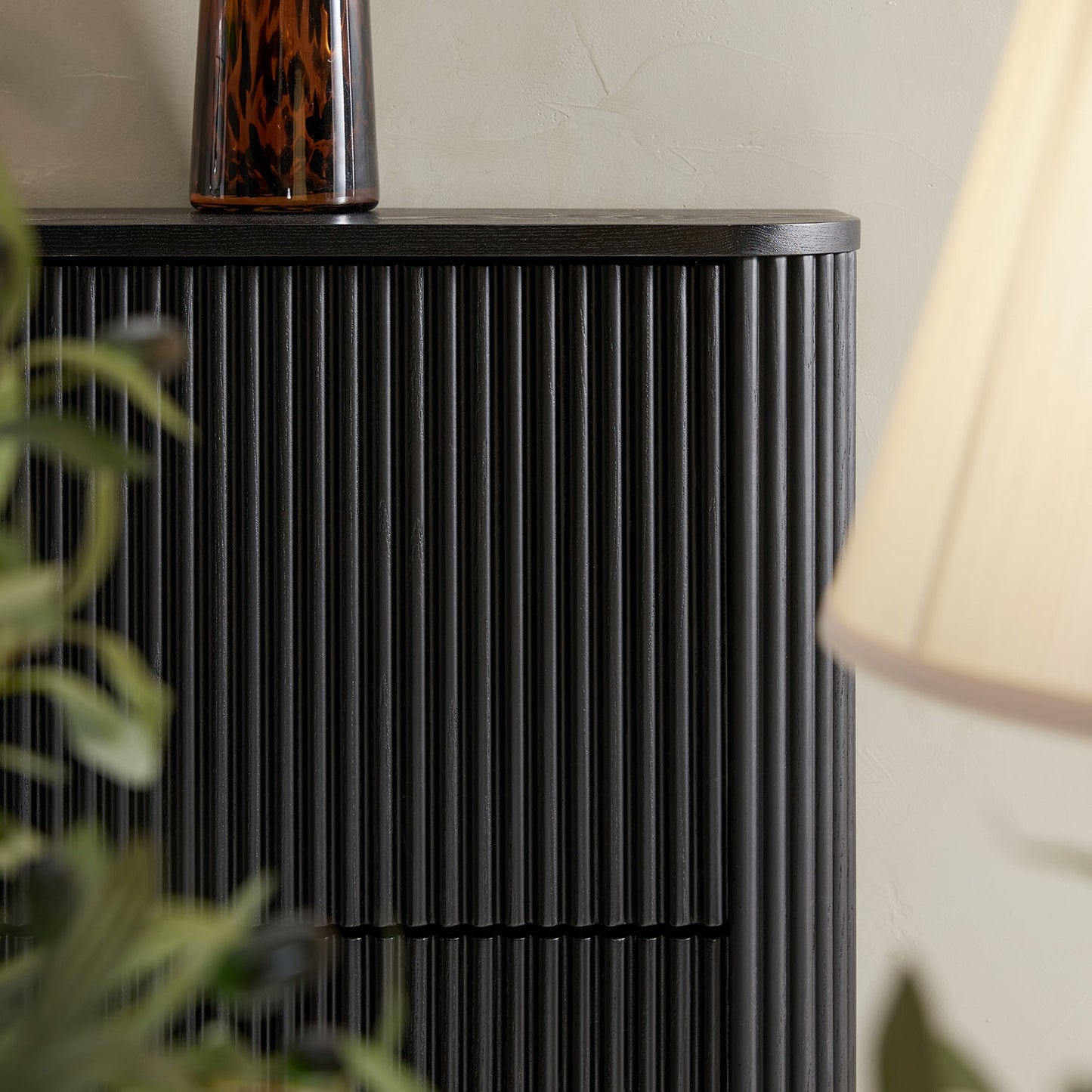 Meuble de rangement à chaussures Maru 3 portes, noir