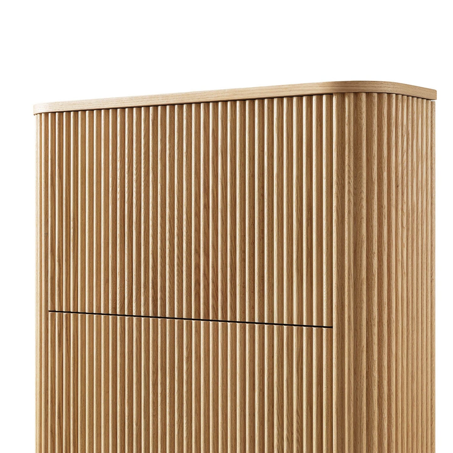 Meuble de rangement à chaussures Maru 3 portes, chêne