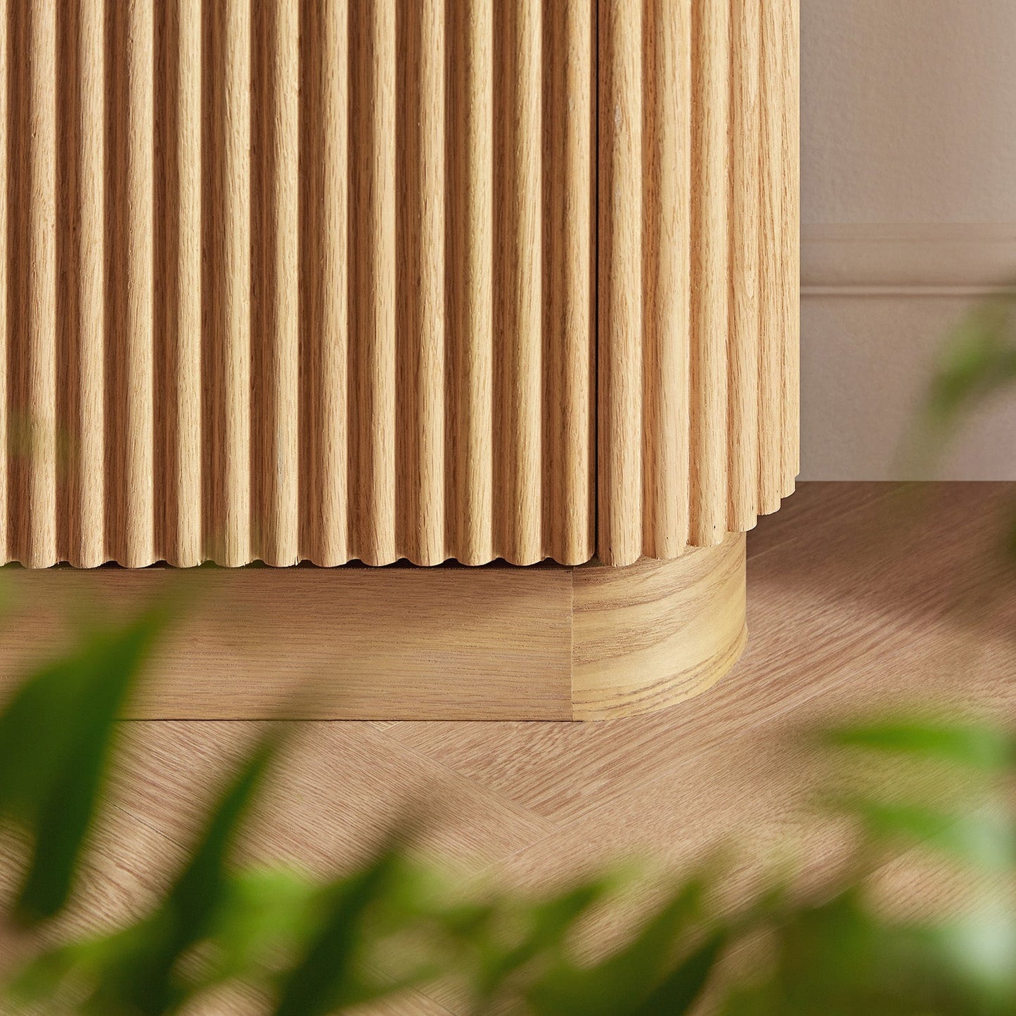 Meuble de rangement à chaussures Maru 3 portes, chêne