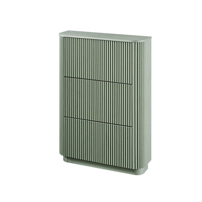 Meuble de rangement à chaussures 3 portes Maru, vert sauge