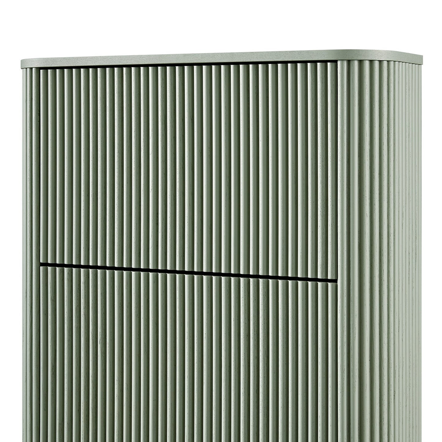 Meuble de rangement à chaussures 3 portes Maru, vert sauge