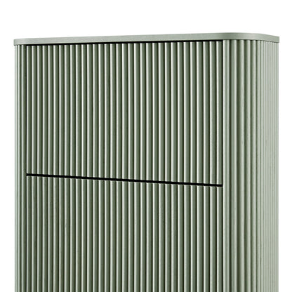 Meuble de rangement à chaussures 3 portes Maru, vert sauge