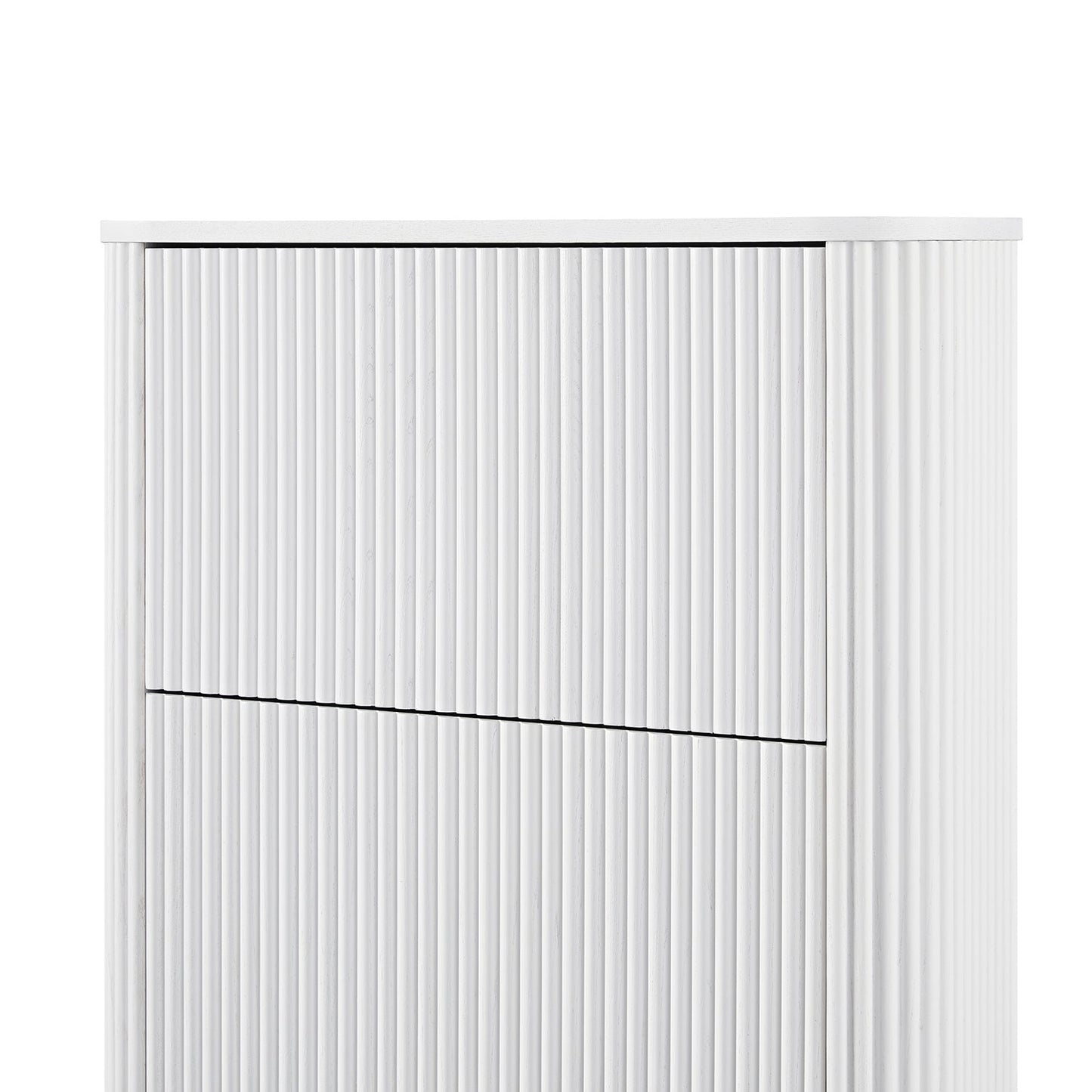 Meuble de rangement à chaussures Maru 3 portes, blanc délavé