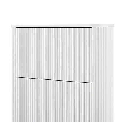 Meuble de rangement à chaussures Maru 3 portes, blanc délavé