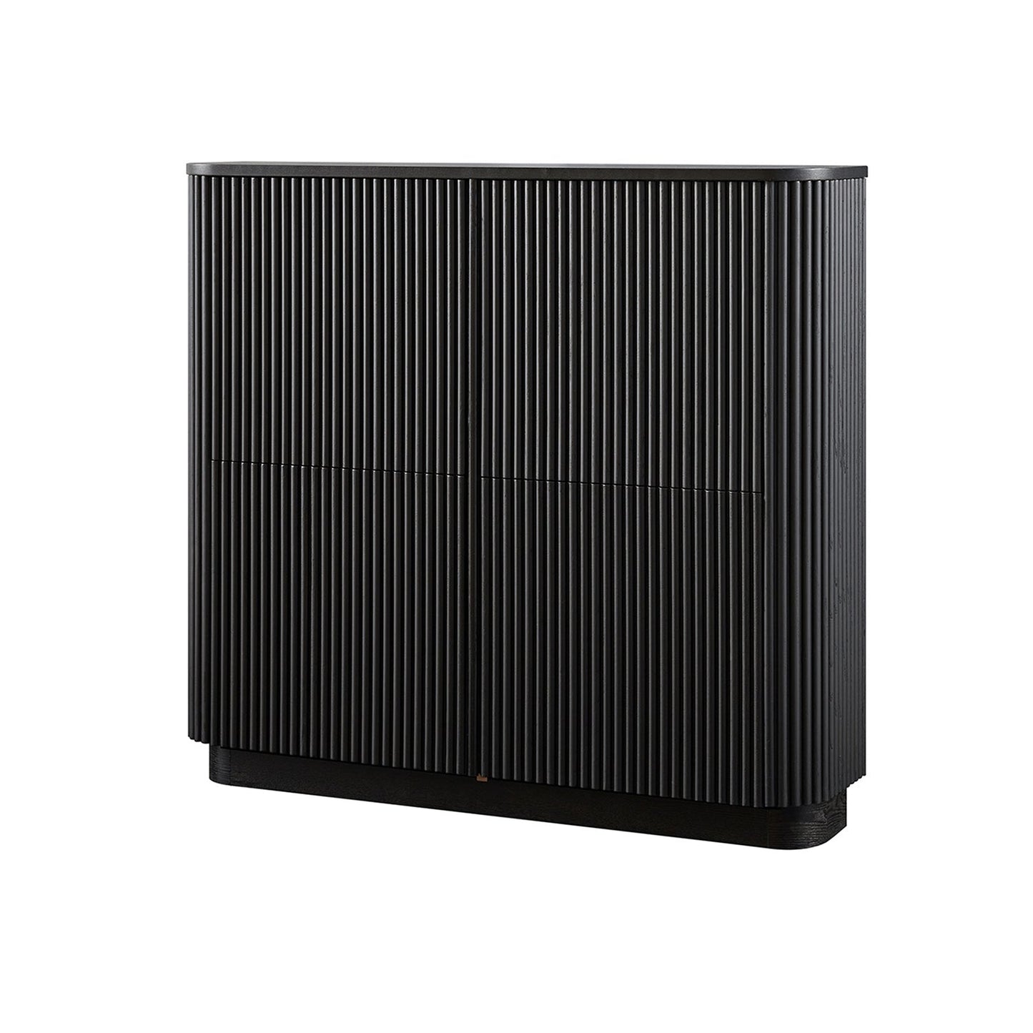 Armoire à chaussures Maru 4 portes, noire