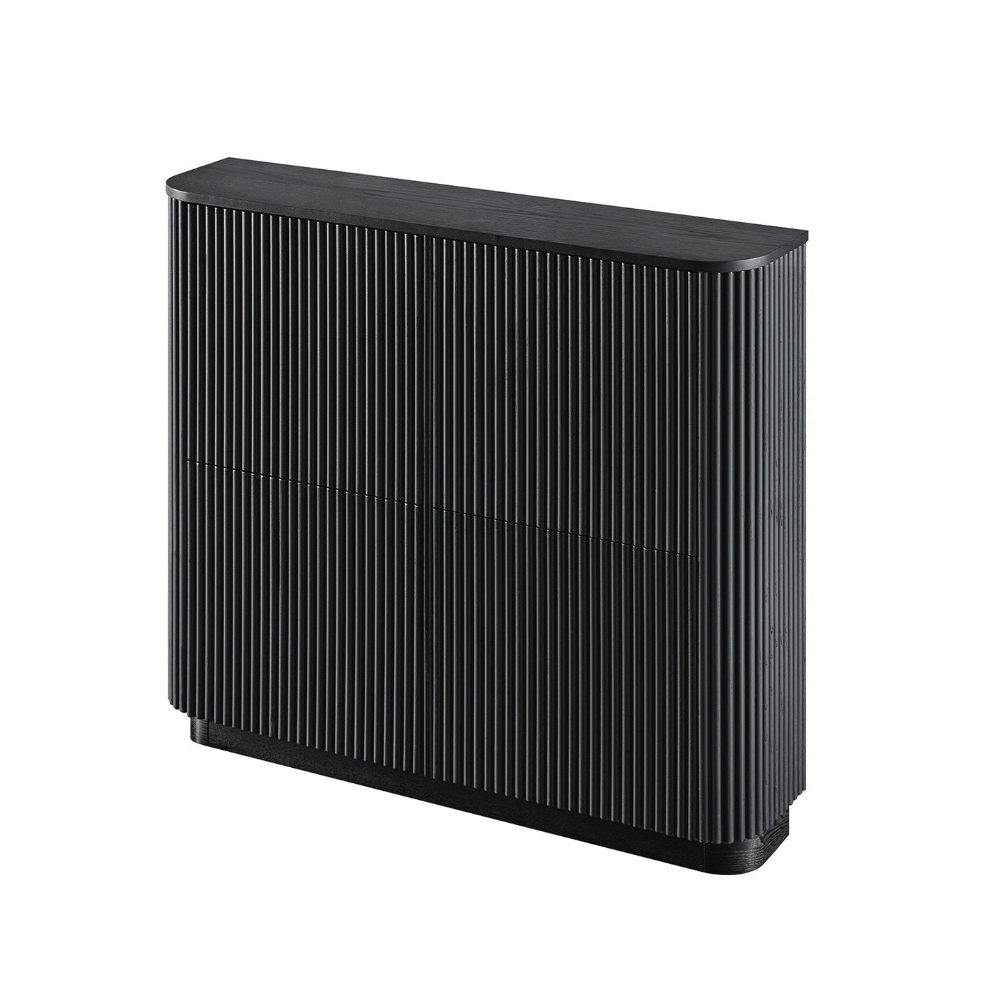 Armoire à chaussures Maru 4 portes, noire