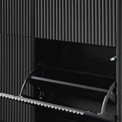 Armoire à chaussures Maru 4 portes, noire