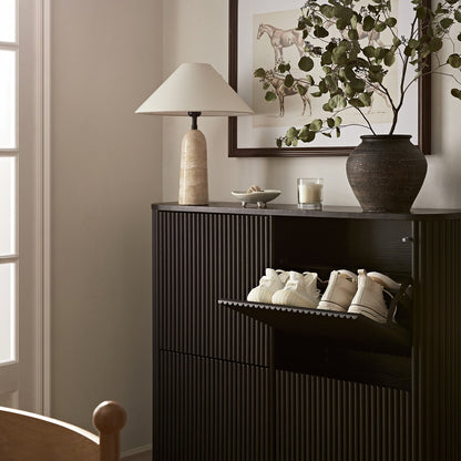 Armoire à chaussures Maru 4 portes, noire